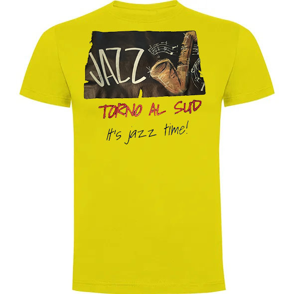 t-shirt gialla torno al sud jazz