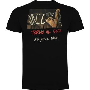 t-shirt nera torno al sud jazz