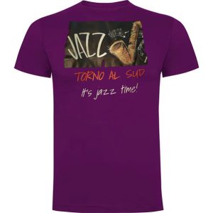 t-shirt viola torno al sud jazz