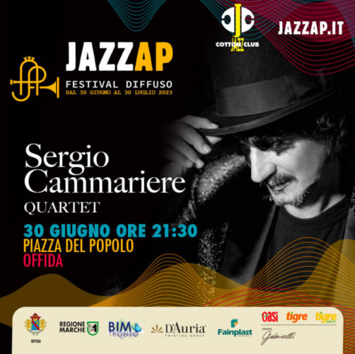 Sergio Cammariere, in Piazza del Popolo ad Offida per il Jazz AP 2023
